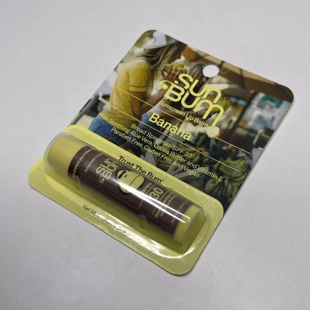 Sun Bum Broad Spectrum SPF 30 Sunscreen Lip Balm w/ Aloe + Cacao Butter — Banana